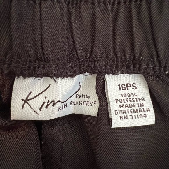 Kim Rogers Petite Elastic Waist Pants - Picture 3 of 4